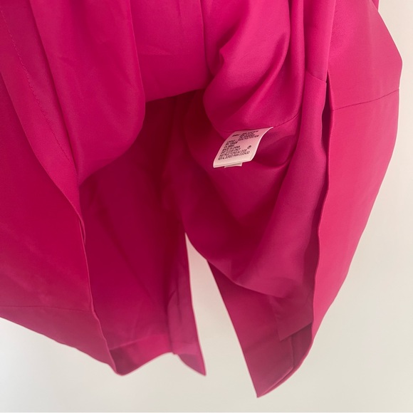 Tahari Arthur S. Levine Fuchsia Satin Sheath Dress with Bow Women's Size 8 - Picture 4 of 9